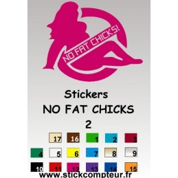 Stickers NO FAT CHICKS 2  - 1