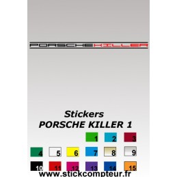 Stickers PORSCHE KILLER 1  - 1
