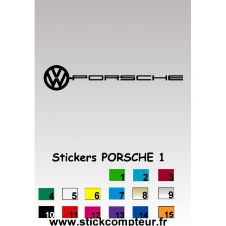 Stickers PORSCHE 1  - 1