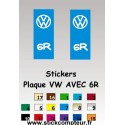 2 Stickers de plaque d'immatriculation VW ET SR  - 1