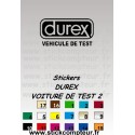 DUREX VEHICULE DE TEST 2 STICKERS * - StickCompteur création stickers personnalisés