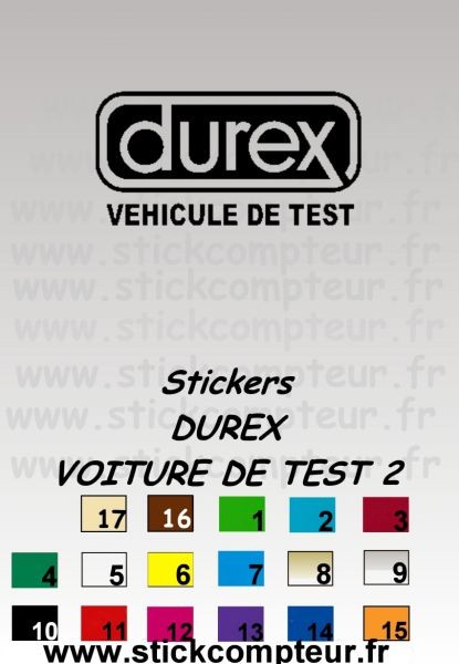Stickers Durex Vehicule De Test 2 Stickcompteur Com